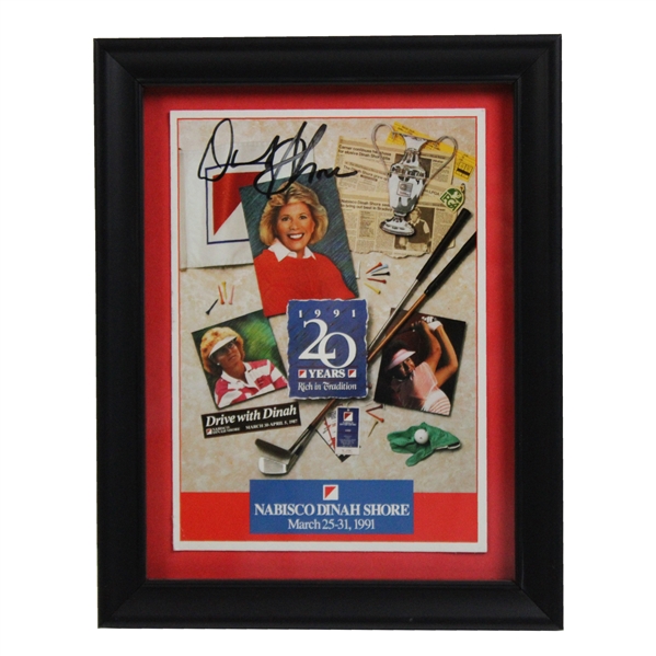Dinah Shore Signed 1991 Nabisco Dinah Shore Photo - Framed JSA ALOA