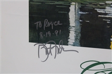 Palmer, Couples, Floyd & Peter Jacobsen Signed 1991 Challenge Portland Oregon Print JSA ALOA