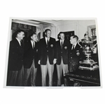Bobby Jones, Patton, Coe, Hyndman, & Taylor 1958 Walker Cup with Trophy Photograph 