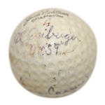 1966 Major Champs Jack Nicklaus, Al Geiberger & Casper Multi-Signed 'Grand Slam' Ball JSA ALOA
