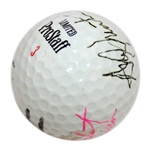 1985 Major Champs Langer, Green, North & Lyle Multi-Signed 'Grand Slam' Ball JSA ALOA