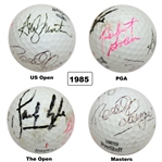 1985 Major Champs Langer, Green, North & Lyle Multi-Signed Grand Slam Ball JSA ALOA
