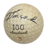 Sam Snead Signed Wilson Sam Snead Personal Model Golf Ball JSA ALOA