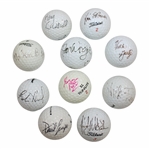 Ten (10) Various LPGA Stars Signed Golf Balls JSA ALOA
