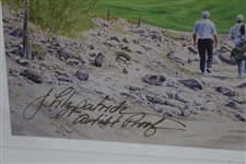 Arnold Palmer Signed Fitzpatrick Artist Proof Print 'With Caddie Nielsen In Desert' JSA ALOA