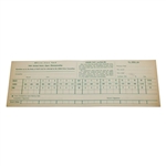 1976 US Open at Atlanta Athletic Club Official Scorecard