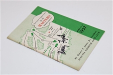 Champion Doug Ford Signed 1957 Masters Spectator Guide JSA ALOA