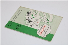 Champion Doug Ford Signed 1957 Masters Spectator Guide JSA ALOA
