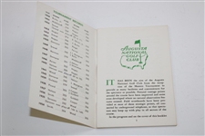 Champion Doug Ford Signed 1957 Masters Spectator Guide JSA ALOA