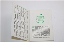 Champion Gary Player Signed 1961 Masters Spectator Guide JSA ALOA
