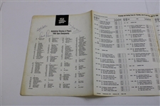 1968 US Open Pairing Sheet Signed By 3 Major Winners Wall, Devicenzo & Palmer JSA ALOA