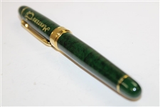 Masters Tournament Logo Emerald & Gold Tone Writing Pen in Original Case