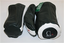 Augusta National Golf Club Dk Green w/White Leather Headcovers - New with Tags