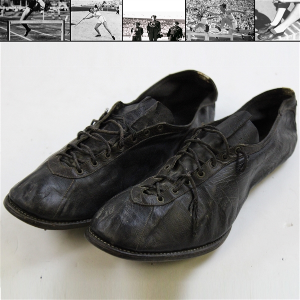 Babe Didrikson Zaharias 1932 Olympic Games Gold Medal Winning Worn Track & Field Cleats