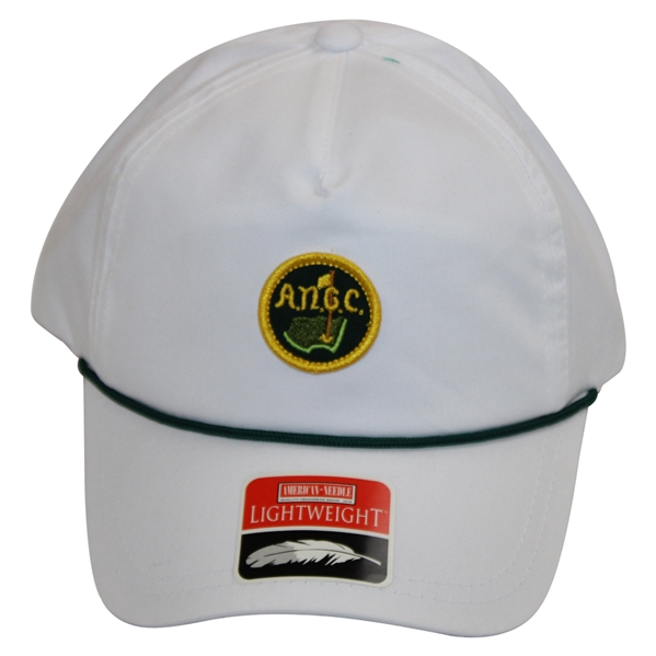 Augusta National Golf Club White Circle Logo Patch Rope Lightweight Hat - New with Tags