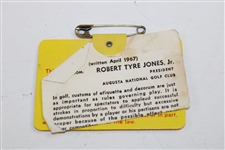 1975 Masters Tournament SERIES Badge #6717 - Jack Nicklaus Win