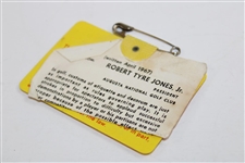 1975 Masters Tournament SERIES Badge #6717 - Jack Nicklaus Win