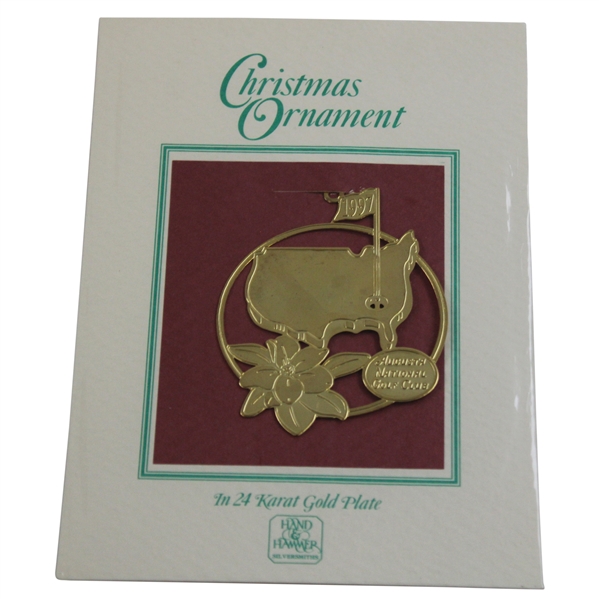 1997 Augusta National Golf Club 24k Gold Plated Christmas Ornament - Unopened