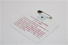 1986 Masters Tournament SERIES Badge #A7116 - Jack Nicklaus Winner