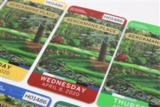 Complete 2020 Masters Tournament Monday-Sunday Berckman's Place April Badges - Unused
