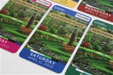Complete 2020 Masters Tournament Monday-Sunday Berckman's Place April Badges - Unused