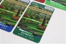 Complete 2020 Masters Tournament Monday-Sunday Berckman's Place April Badges - Unused