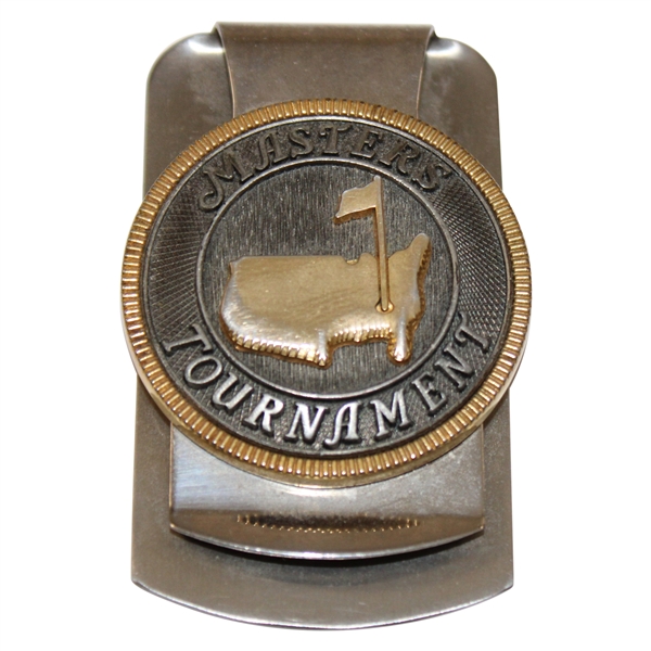 Masters Tournament Silver & Gold Tone Logo Money Clip