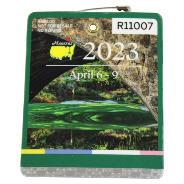 2023 Masters Tournament SERIES Badge #R11007 - Jon Rahm Winner