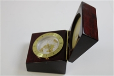 Sage Valley Logo Cherry Wood Opening Clock w/World Time Dial