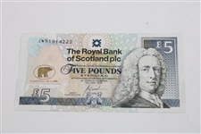 Jack Nicklaus Signed RBS 5 Pound Note JSA ALOA