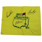 Big 3 Nicklaus, Palmer & Player Signed 2012 Masters Flag w/Years Won Notation JSA ALOA