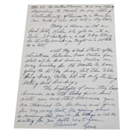 Gene Sarazen Signed 1964 Hand Written Letter To Writer Pat Ward Thomas - 1935 Masters Content! JSA ALOA