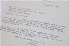Francis Ouimet Signed 1957 Letter Mentioning Bobby Jones on Ouimet Letterhead - December 2nd JSA ALOA