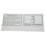 1997 Masters Tournament Official Unused Scorecard - Tiger Woods Winner
