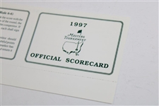 1997 Masters Tournament Official Unused Scorecard - Tiger Woods Winner