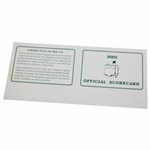2002 Masters Tournament Official Unused Scorecard - Tiger Woods Winner