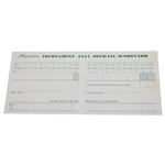 2002 Masters Tournament Official Unused Scorecard - Tiger Woods Winner