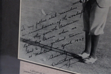 Walter Hagen Facsimile Signed 1929 Ryder Cup Captain Commemorative Photo - Framed