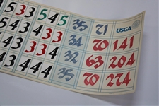 Champion Don Pooley's Official 2002 US Senior Open at Caves Valley Scoreboard Sheet
