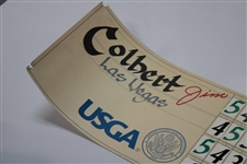Jim Colbert's Official 2001 US Senior Open at Salem Scoreboard Sheet