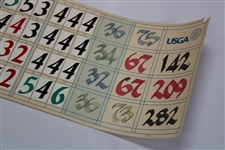 Jim Colbert's Official 2001 US Senior Open at Salem Scoreboard Sheet