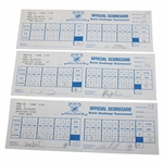 Sutton, Jacobsen, Daly, Love III & others Signed Official Used 1997 Buick Challenge Scorecards