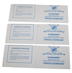 Sutton, Jacobsen, Daly, Love III & others Signed Official Used 1997 Buick Challenge Scorecards