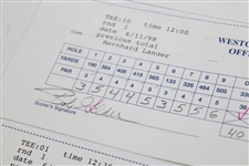 Singh, Langer, Stadler, Azinger, Olazabal & others Signed Official Used 1998 Buick Classic Scorecards