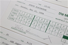 Irwin, Janzen, Strange & others Signed Official Used 1994 & 1999 The Memorial Scorecards