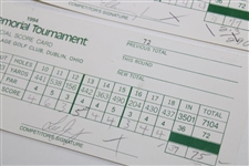 Irwin, Janzen, Strange & others Signed Official Used 1994 & 1999 The Memorial Scorecards