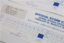 Price, Calc, Leonard, Montgomerie & others Signed Official Used 1998 Doral-Ryder Open Scorecards
