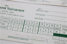 Ozaki, Nakajima, Kuramoto & others Signed Official Used 1993 & 1994 The Memorial Scorecards