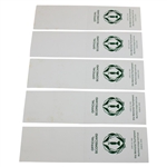 Ozaki, Nakajima, Kuramoto & others Signed Official Used 1993 & 1994 The Memorial Scorecards