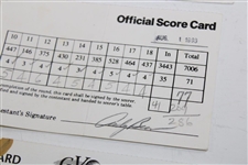 Bean, Daly, Pavin, Crenshaw, Faldo & Goydos Signed Used Official FedEx/BellSouth/Vancouver Scorecards